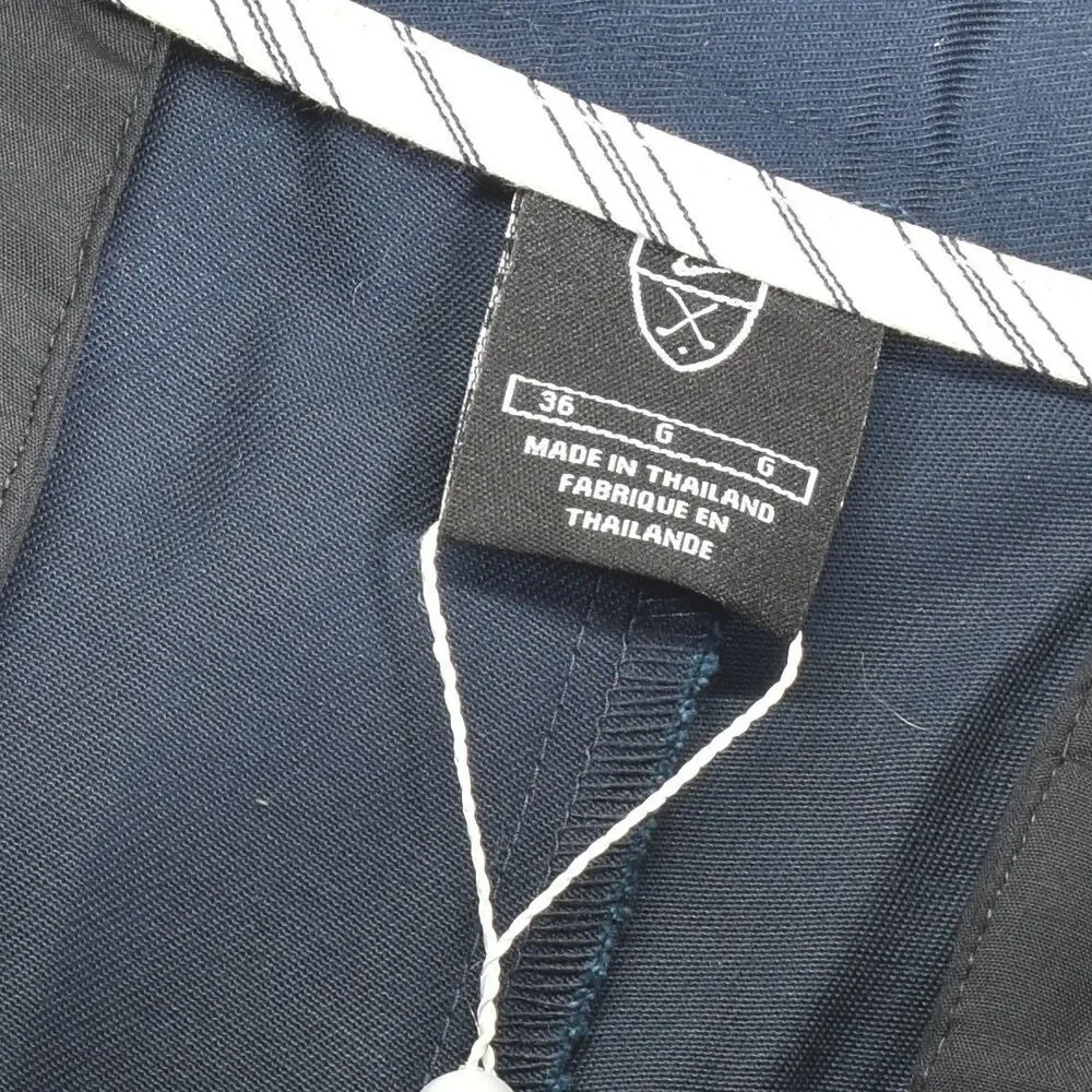 NWT Nike Golf Shorts Navy Blue Pleated Front Mens 36 NOS Deadstock Y2K 2004 Vtg